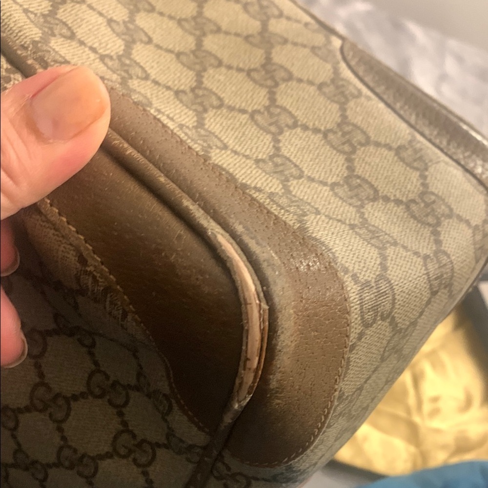 Vintage Gucci Brown and Green Women's Canvas Bag - Picture 16 of 16